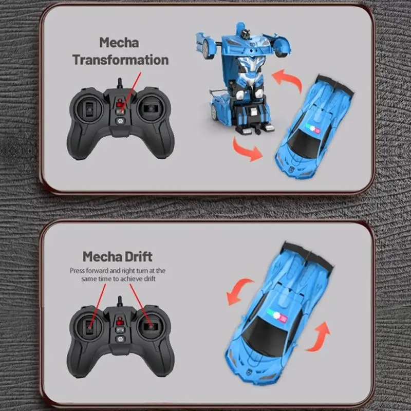 Dynamic Remote Control Drift Car Convertible en robot avec changement bouton