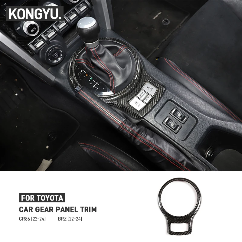 

Real Carbon Fiber Car Central Control Gear Panel Trim Cover Sticker Interior Accessories For Toyota 86 For Subaru BRZ 2012-2021