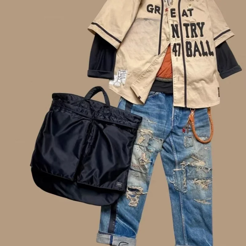 

Сумка-рюкзак Porter TANKER HELMET BAG 622-19555: Вместительная уличная сумка-тоут, водонепроницаемая дорожная сумка для ноутбука, спортивная сумка для зала, сумка для покупок