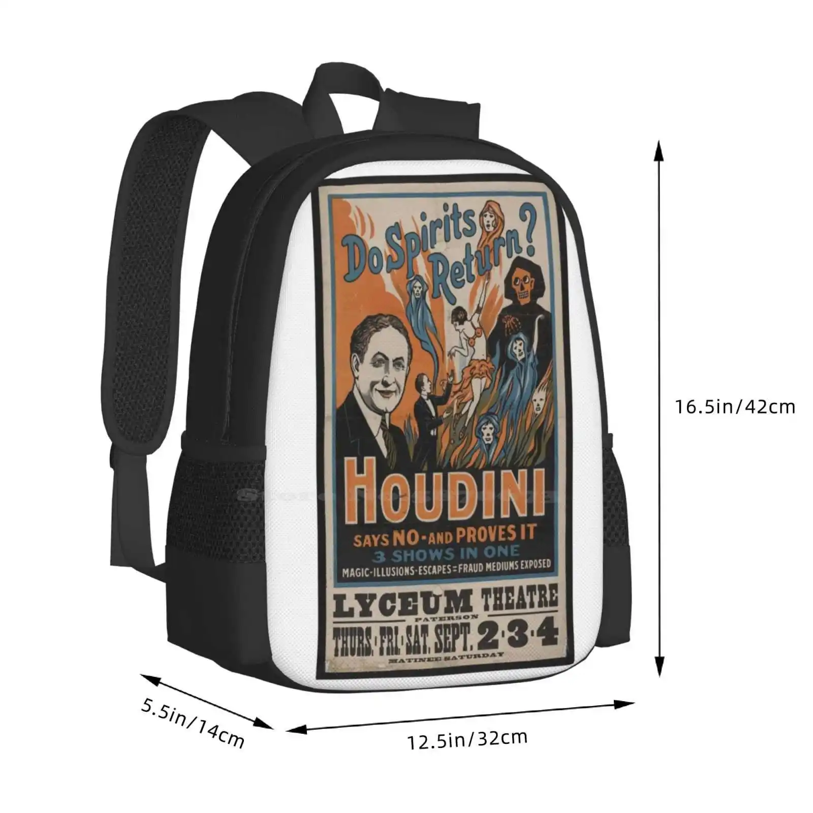 حقيبة مدرسية من Houdini حقيبة ظهر كبيرة ذات سعة كبيرة للكمبيوتر المحمول Houdini أوهام الساحر خيالية سحرية