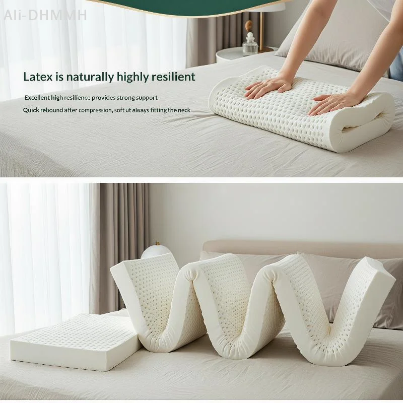 ZLinKJ Natural Latex Massage Neck Pillow Support Particle Pillow Core for Adult Relieve Shoulder Tension Better Night Sleep