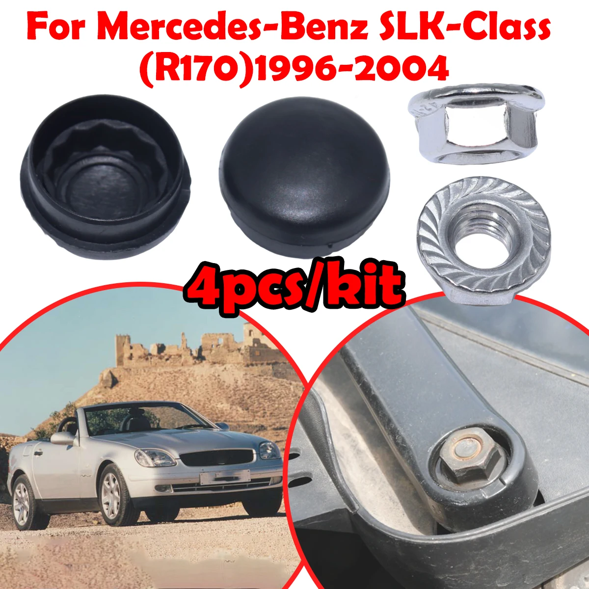 

Car Front Windshield Wiper Arm Nut Screw Cap Bolt Rocker Cover 955203005 For Mercedes-Benz SLK-Class (R170)1996 1997 1998 - 2004