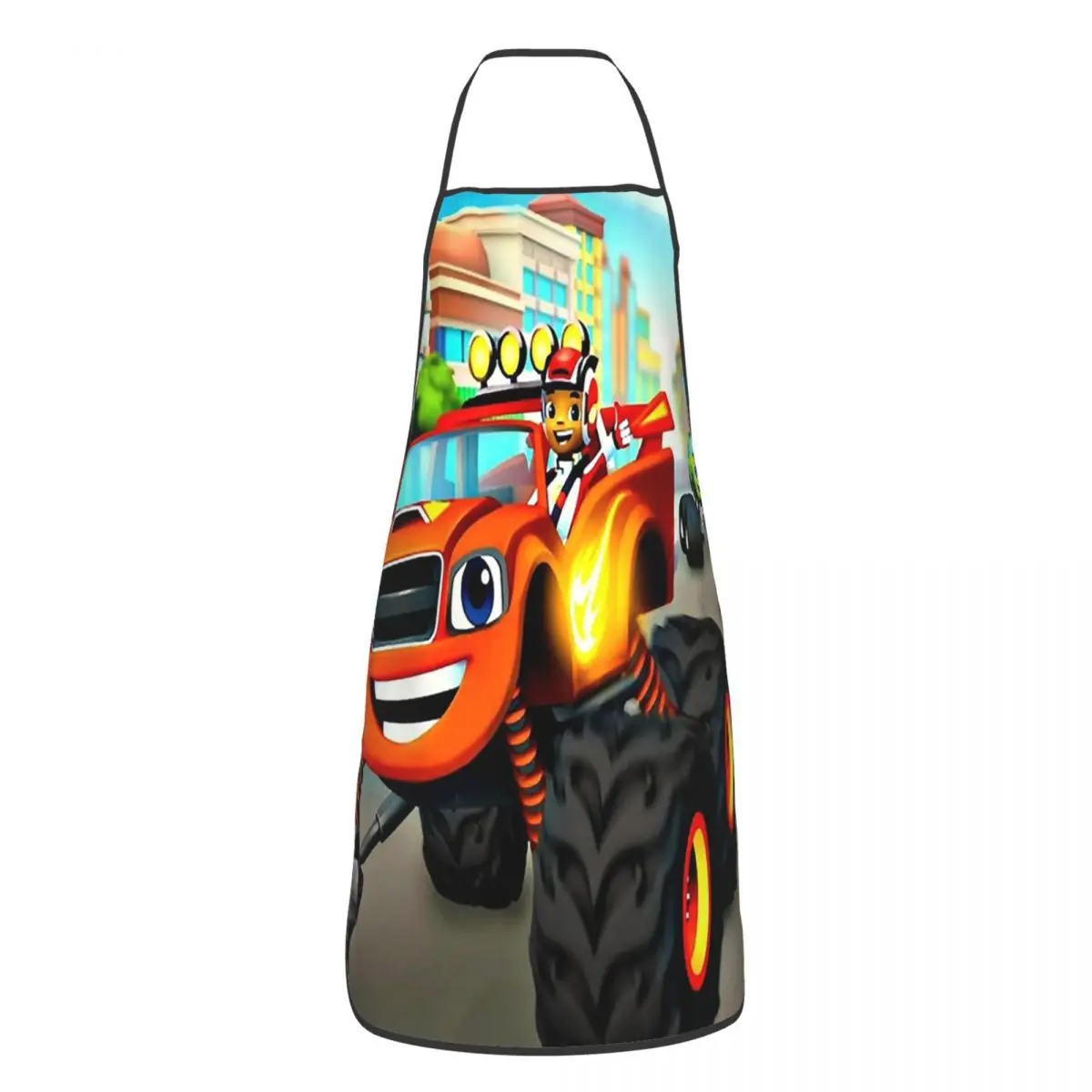 Blaze And The Monster Machines Apron Chef Cooking Tablier Waterproof Bib Kitchen Cleaning Pinafore for Women Men Gardening