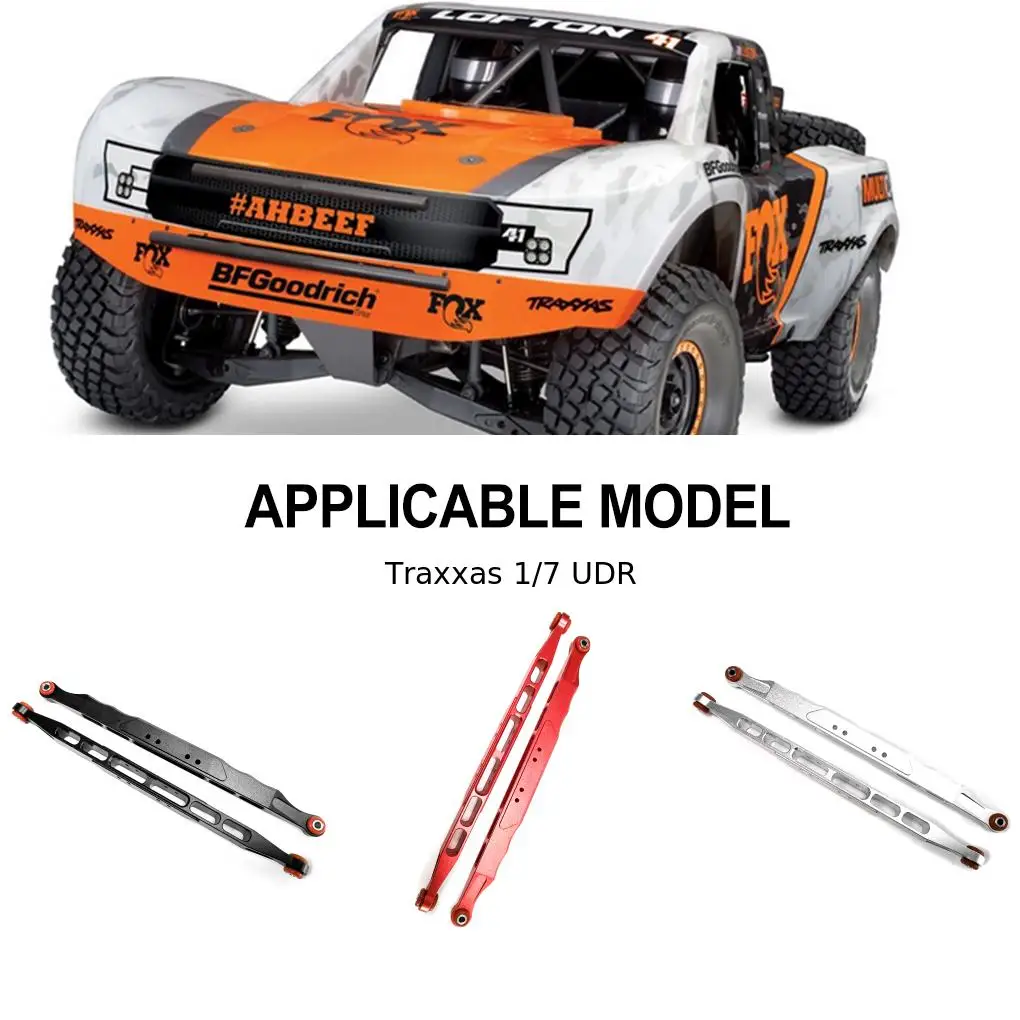 RCGOFOLLOW brazo de suspensión inferior trasero de aleación de aluminio, brazo de suspensión inferior trasero Rc para 1 7 Traxxas UDR RC Car Part Red
