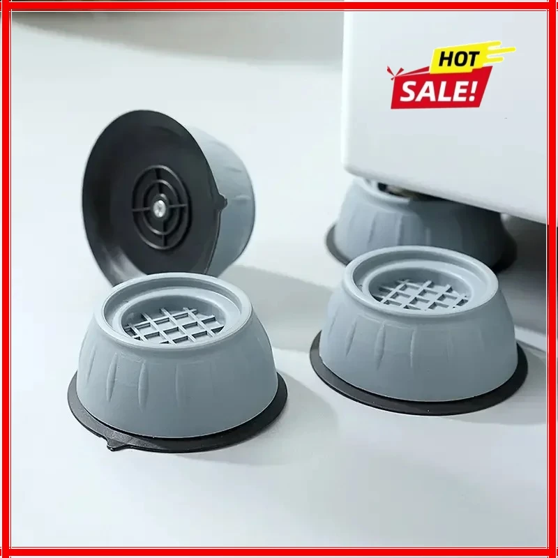 4 Pack of Anti Vibration Feet Pads Rubber Legs Slipstop Silent Skid Raiser Mat Washing Machine Support Dampers Stand Furniture