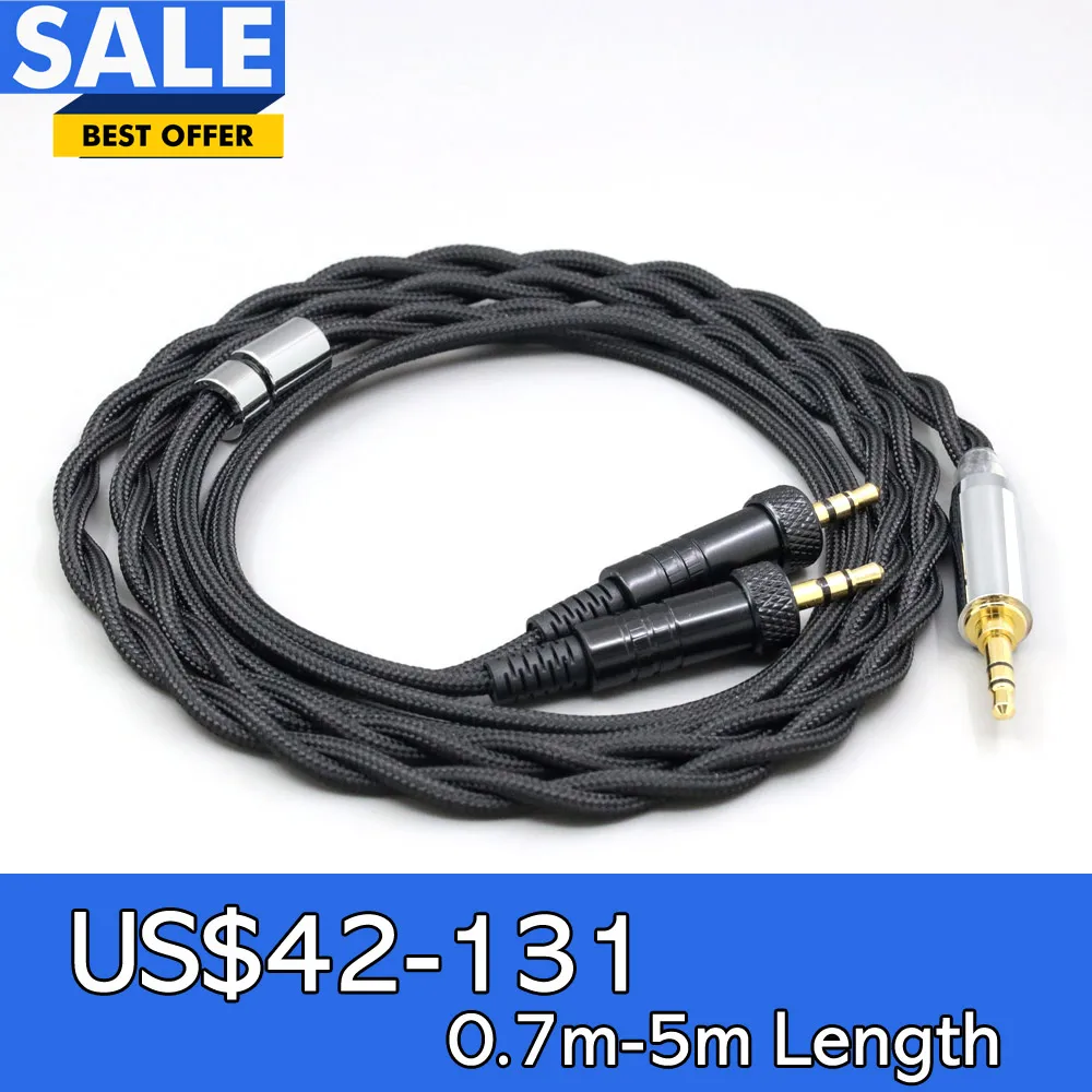 

Nylon 99% Pure Silver Palladium Graphene Gold Shield Cable For Sony MDR-Z1R MDR-Z7 MDR-Z7M2 With Screw To Fix LN008302