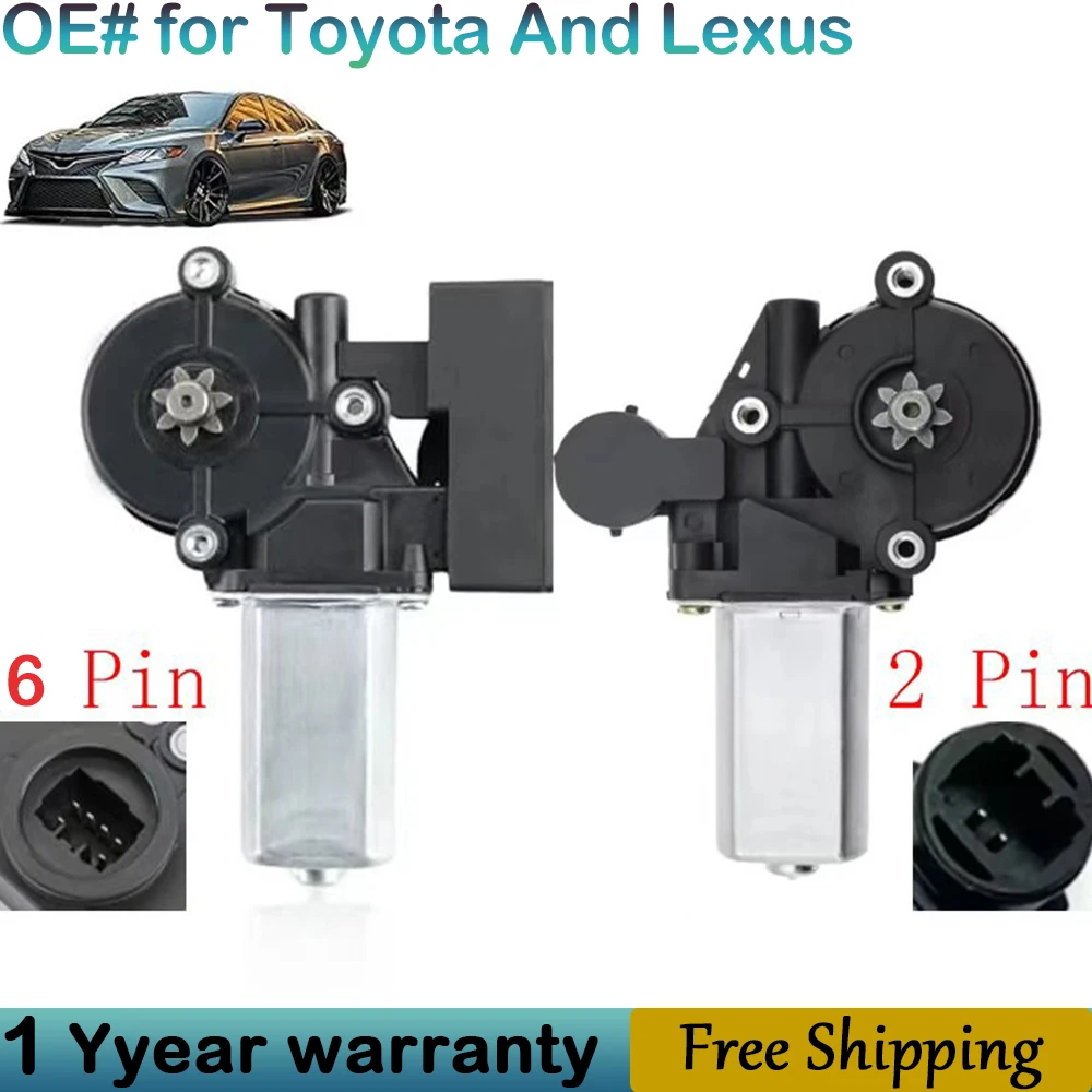 

6Pin & 2Pin Power Window Lift Motor for Toyota Camry Highlander RAV4 Lexus ES300 ES330 LS430 2001-2007 with Anti-Clip 8572033140