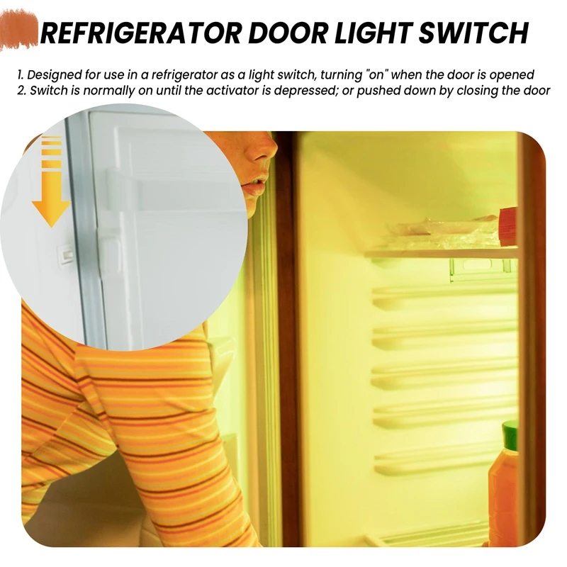 ●Refrigerator Door Lamp Light Switch Replacement Fridge Part Kitchen 5A 125V