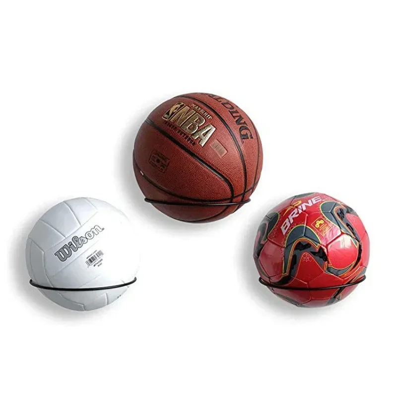 Put Display Football on Soccer Wall Rack Racks Home Volleyball The Ball Basketball 3pcs Holders