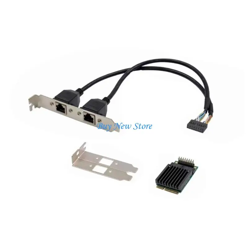 높은 인터넷 효율성 1000/100/10Mbps 빠른 전송을 위한 2x RJ45 포트가 있는 20CE 미니 PCIe-기가비트 이더넷 어댑터