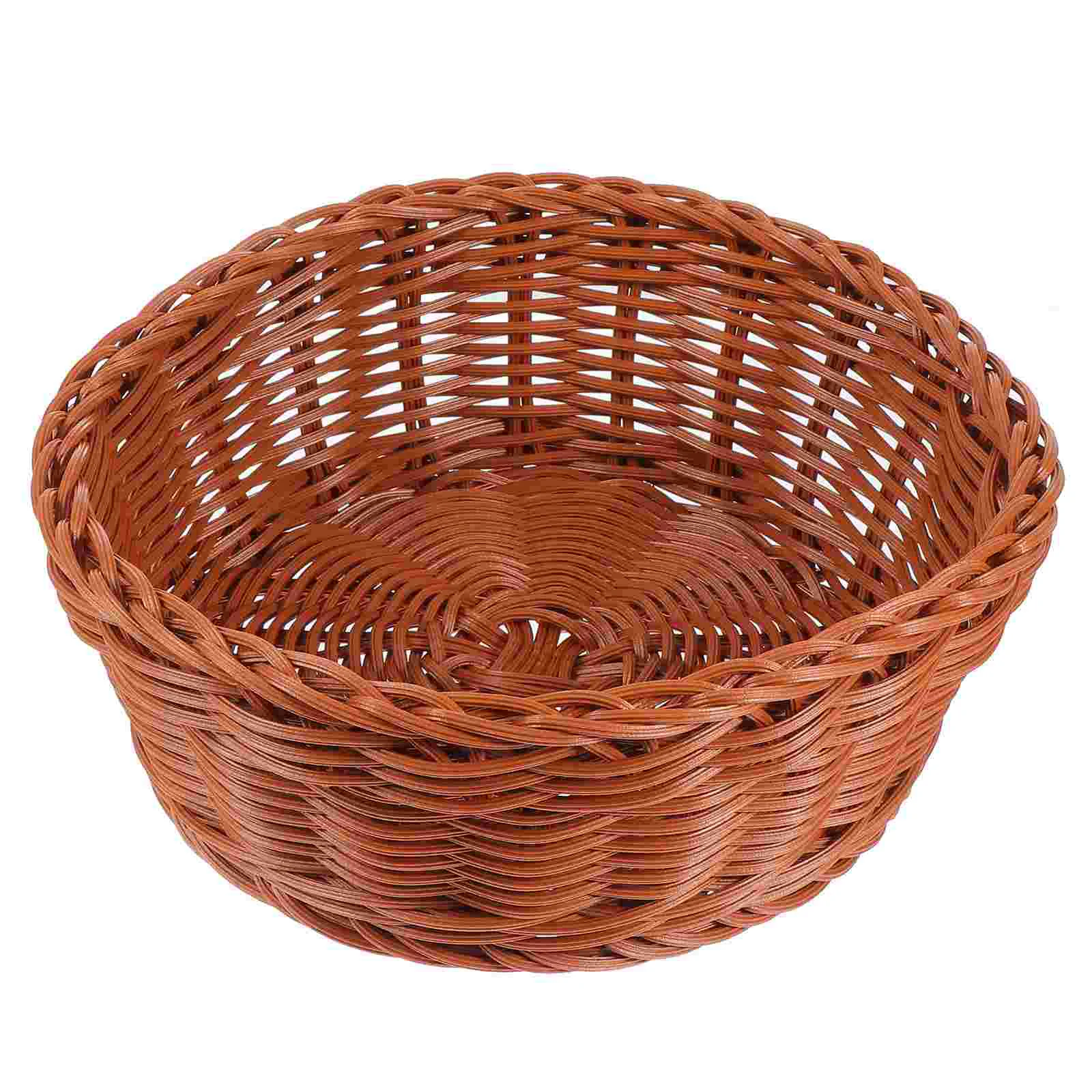 

Storage Basket Kitchen Creative Snack Fruit Holder Chic Woven Practical Food Dessert Rattan Tray