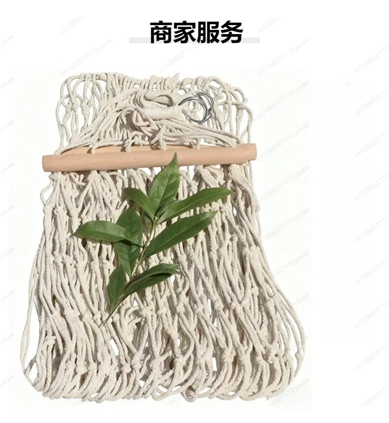 1Pcs Anti-turnover Cotton Mesh Hammock Outdoor Camping Mesh Hammock Short Stick Leisure Mesh Pocket Hammock