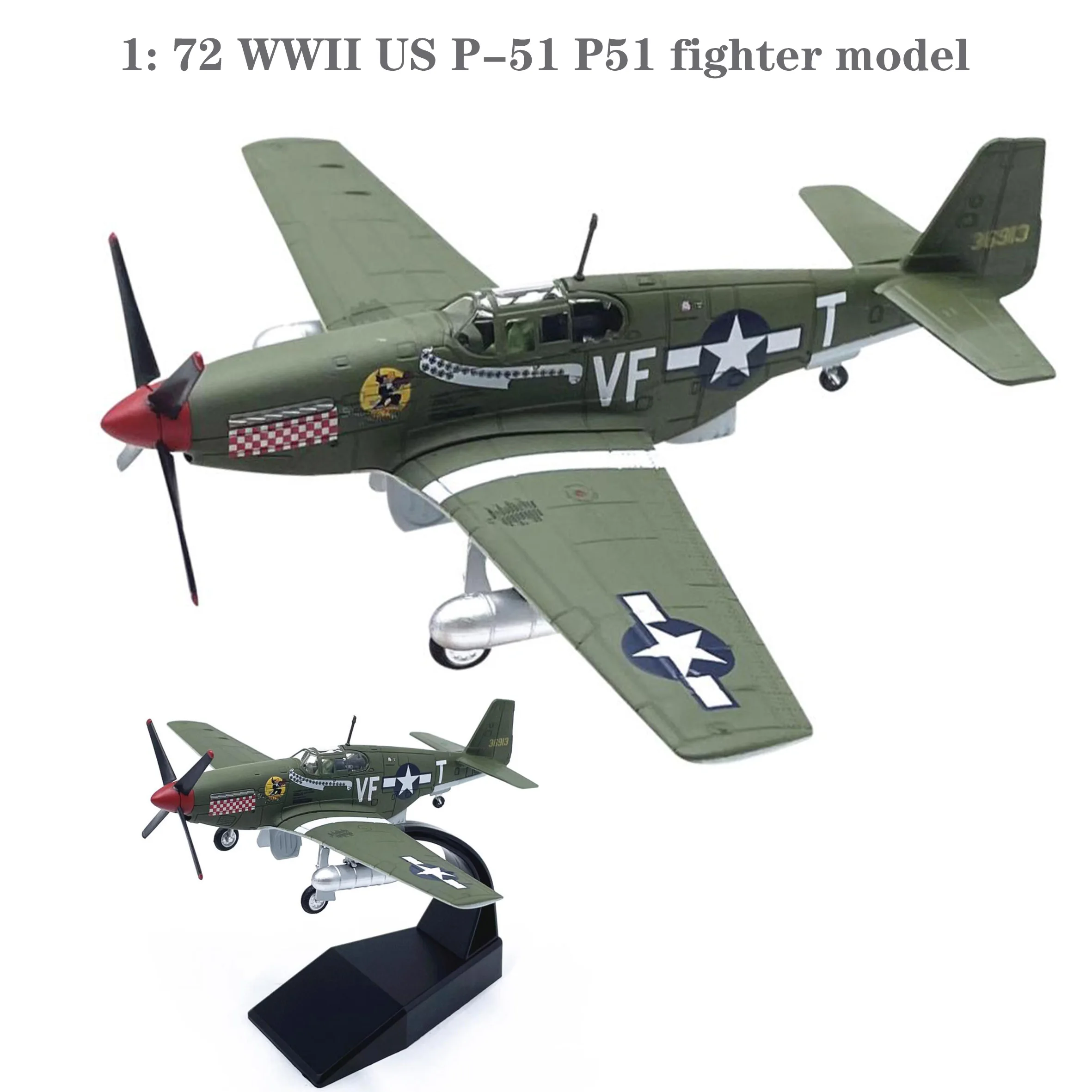 1: 72 WWII US P-51 P51 fighter model  Alloy finished product collection model