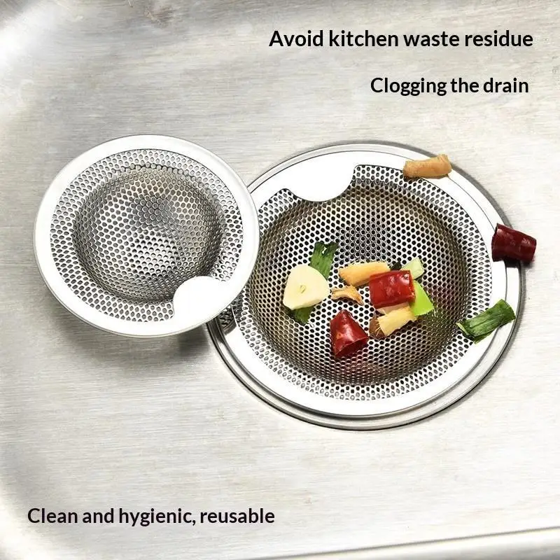 【BA】Stainless Steel Sink Drain Strainers With Durable Fine Mesh Perfect For Catching Food Scraps Preventing Clogging