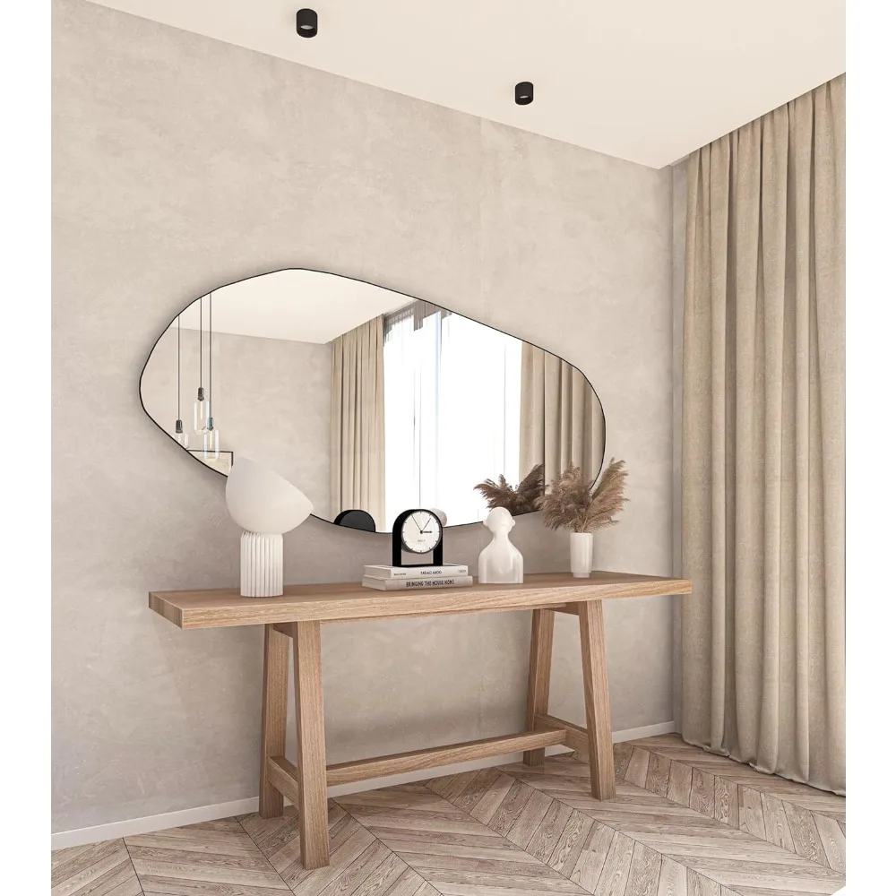 Irregular Home Asymmetrical Wall Mirror Unique Design Handmade Wall Mirror Living Room Bedroom Silver Mirror