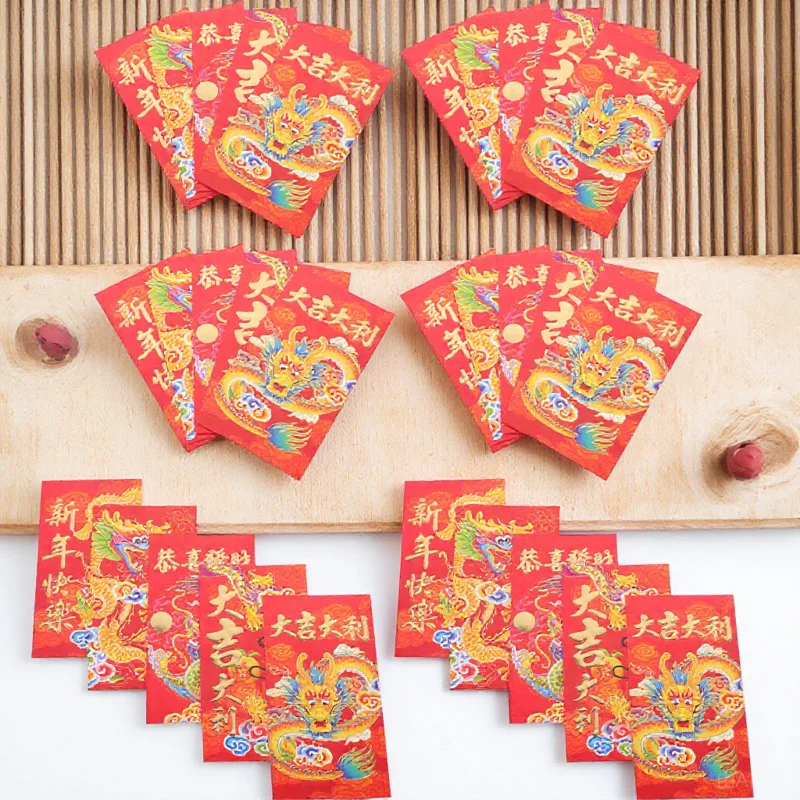 30 Stück rote Umschläge im chinesischen Stil, Neujahrsgeldpakete, 2024, Festival-Geschenk, dekorative rote Taschen, Geldumschlag