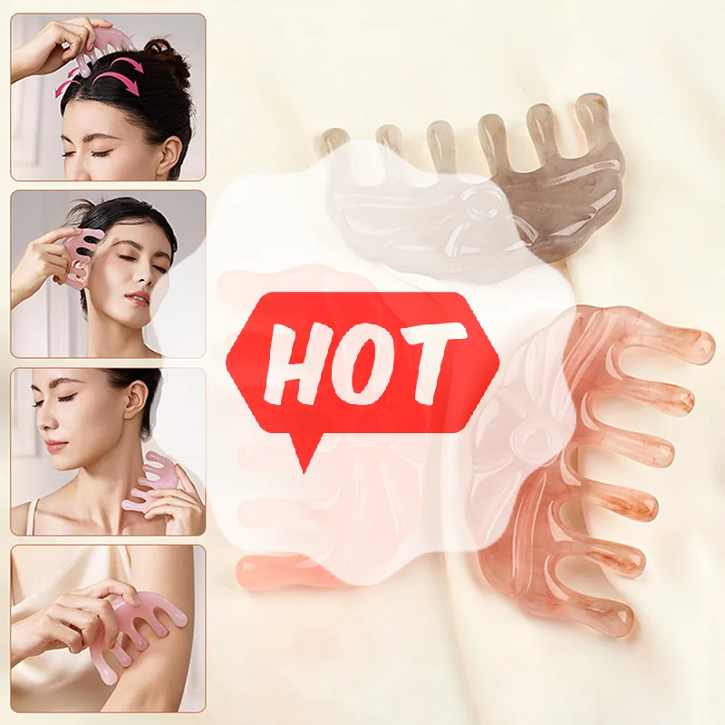 

1 шт., массажная расческа «Меридианы», шесть зубьев, полимерный материал, безручная мужская и женская расческа «Меридианы кожи головы», расческа с круглой головкой, зубы на каждый день