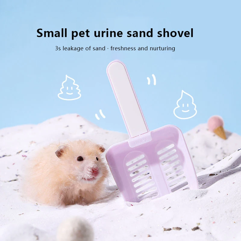 1Pc Hamster Bathtub Shovel Bathing Sand Shovel Small Pet Animals Cleaning Tool Excrement Small Scoop Cage Cleaning Accessories