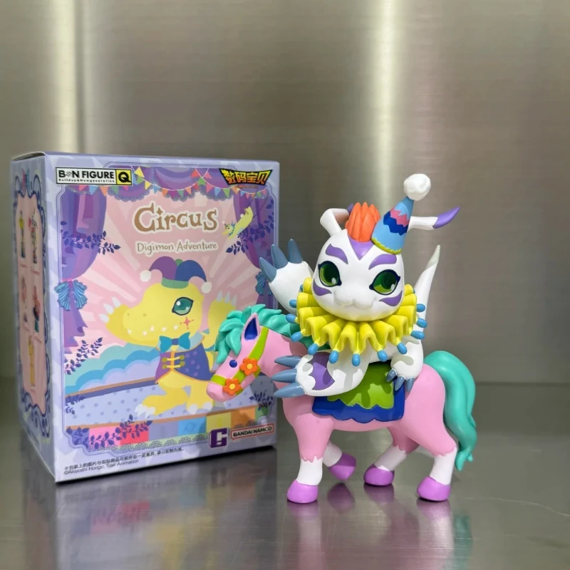 Bandai digimon aventura circo série surpresa caixa cega anime figura modelo estatueta ornamentos de mesa bonecas brinquedo presente na moda