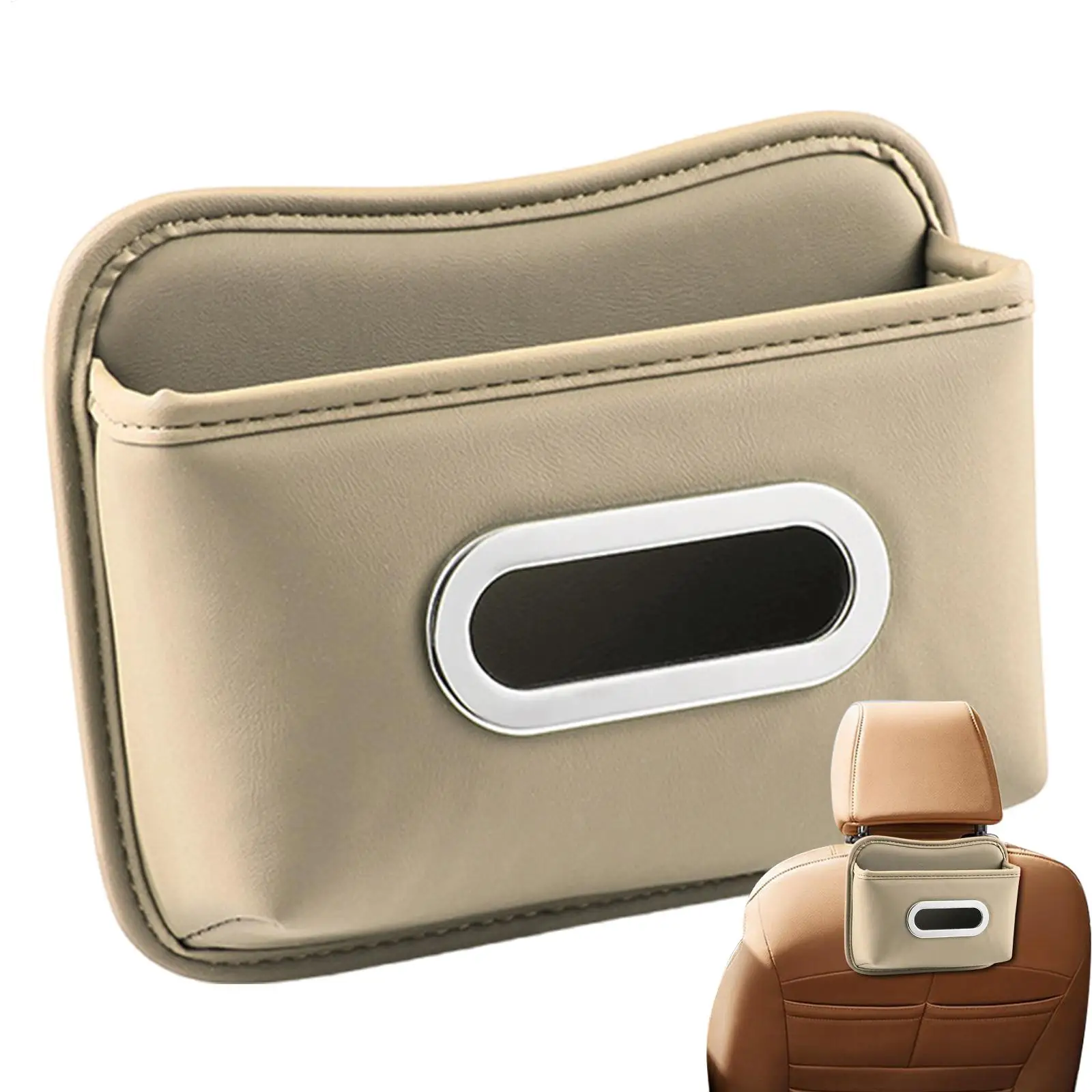 

Car Tissue Box Leather Paper Towel Dispenser Napkin Holder For Car For Seat Back Armrest Console Sun Visor SUV Truck Home