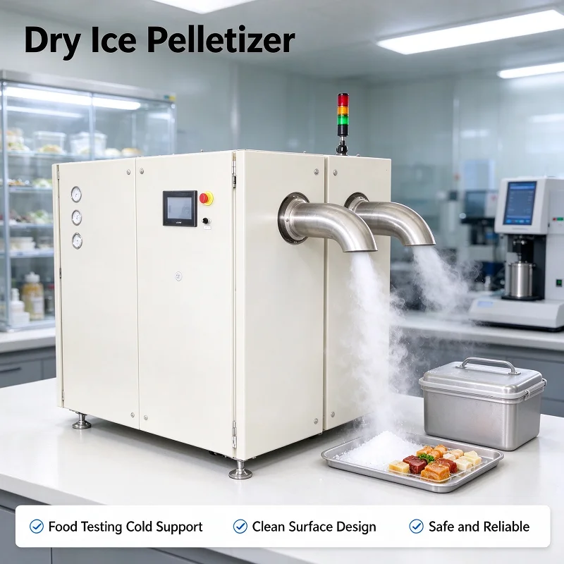 Dry Ice Grain Maker CO2 Granulator 50kg/h Commercial Granular Machine for Seafood Freshness Cold Storage