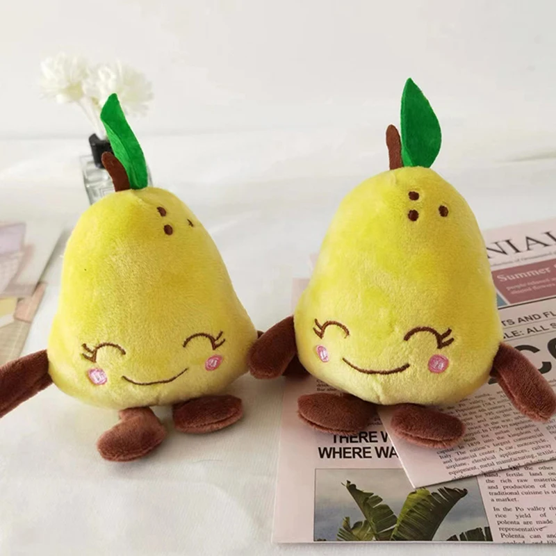 Cute Plush Mango Doll Toy Pendant Stuffed Plush Fruit Keychain Pendant Backpack Accessories Decoration Stuffed Toys Gift