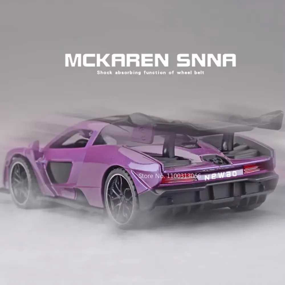 1:32 Senna Automodell Legierung Druckguss Metall Spielzeugfahrzeuge Modell Simulation Sound und Licht Zurückziehen Kinder Geschenke Spielzeugkollektion