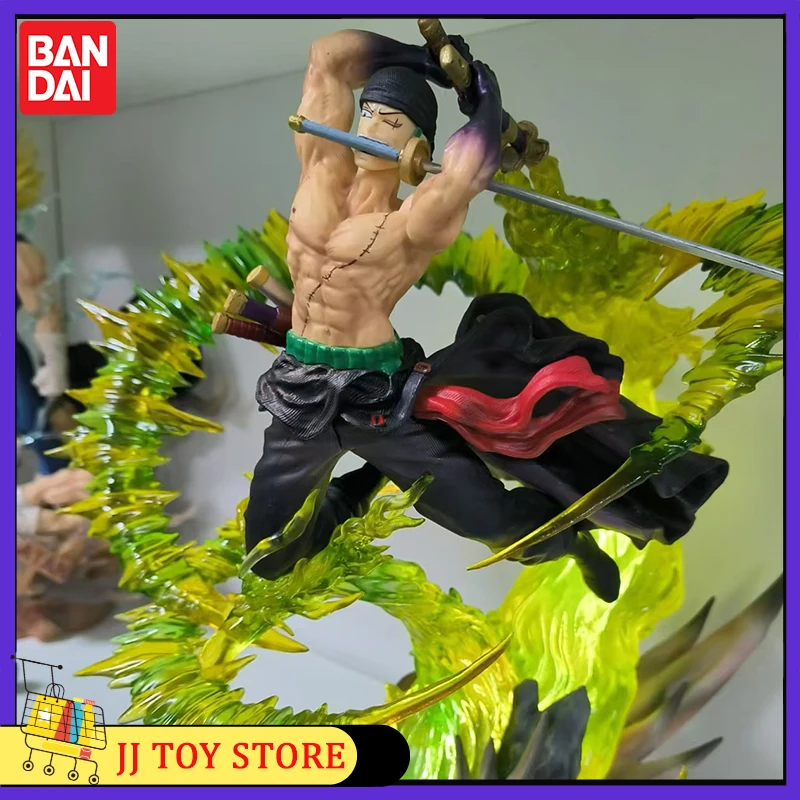 New One Piece Anime Figure Gk Roronoa Zoro Luminous Action Figure Pvc Model Desktop Collection Decoration Kids Birthday Toy Gift