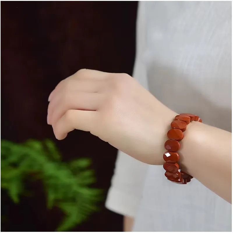 الكريستال الطبيعي حجر الكوارتز أساور مربعة اليدوية الريكي شفاء التأمل أساور مطاطا حبل فنغشوي زوجين مجوهرات