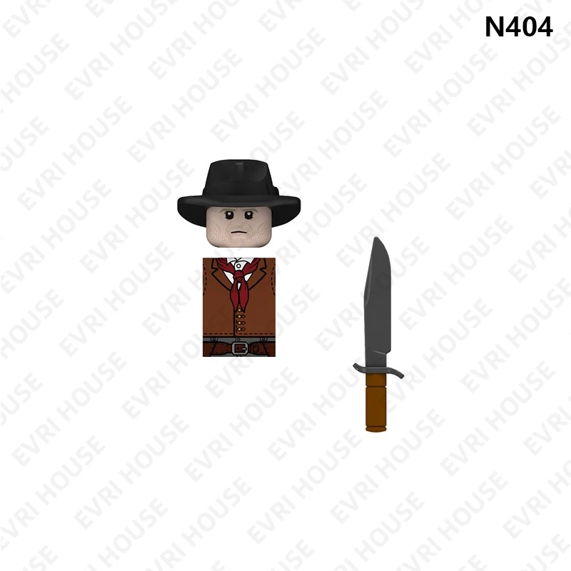 Red Dead Mini Action Figures Bricks Arthur Morgan Games Assembly Building Blocks Toys for Children American Civil War