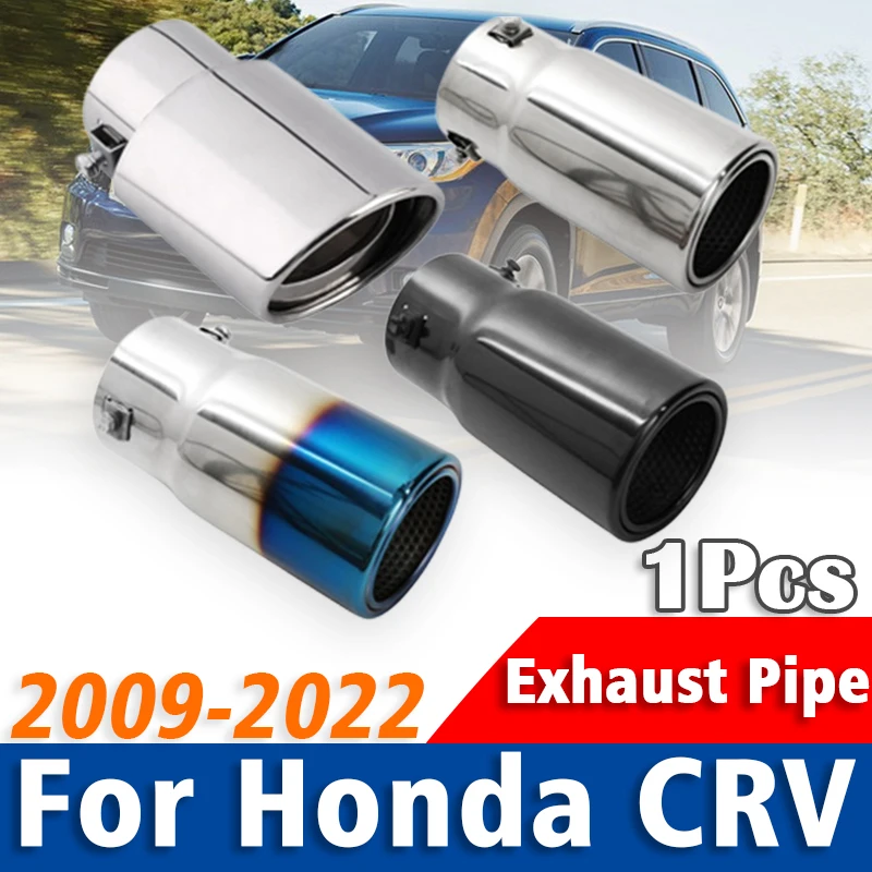 1 Piece Stainless Steel Exhaust Pipe Muffler For Honda CRV 2009-2022 Tailpipe Muffler Tip Accessories 2021 2020 2019 2018 2017