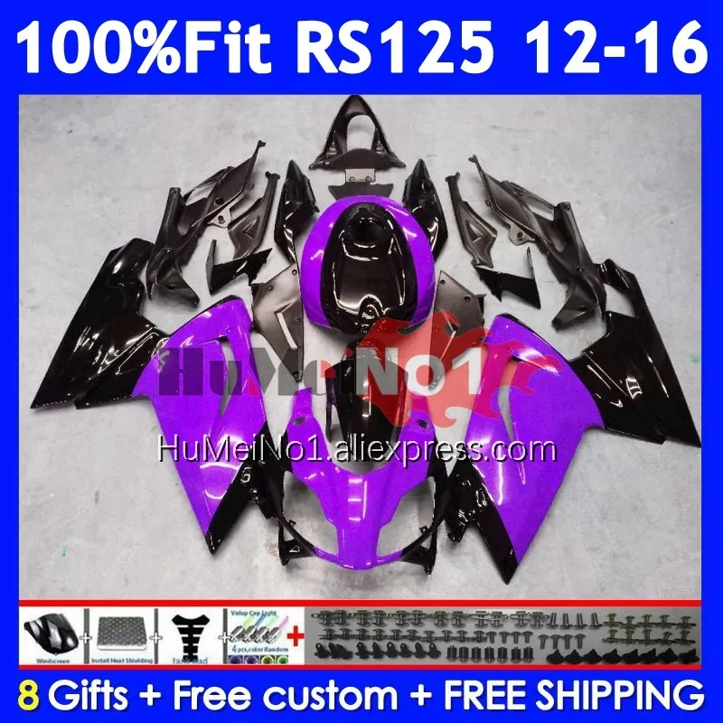 Injection Kit For Aprilia RS-125 RSV125 R RS125 Purple blk 12 13 14 15 16 313No.121 RS 125 2012 2013 2014 2015 2016 OEM Fairing