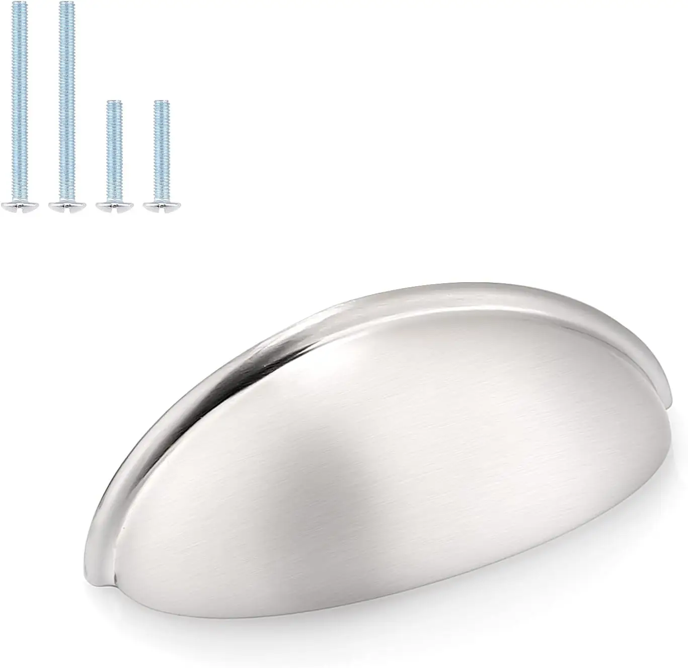 

20 Pack Bin Cup Drawer Pulls Dresser Handles for Cabinets Brushed Nickel, 3 Inch Hole Centers Cabinet Cup Pulls Kitchen