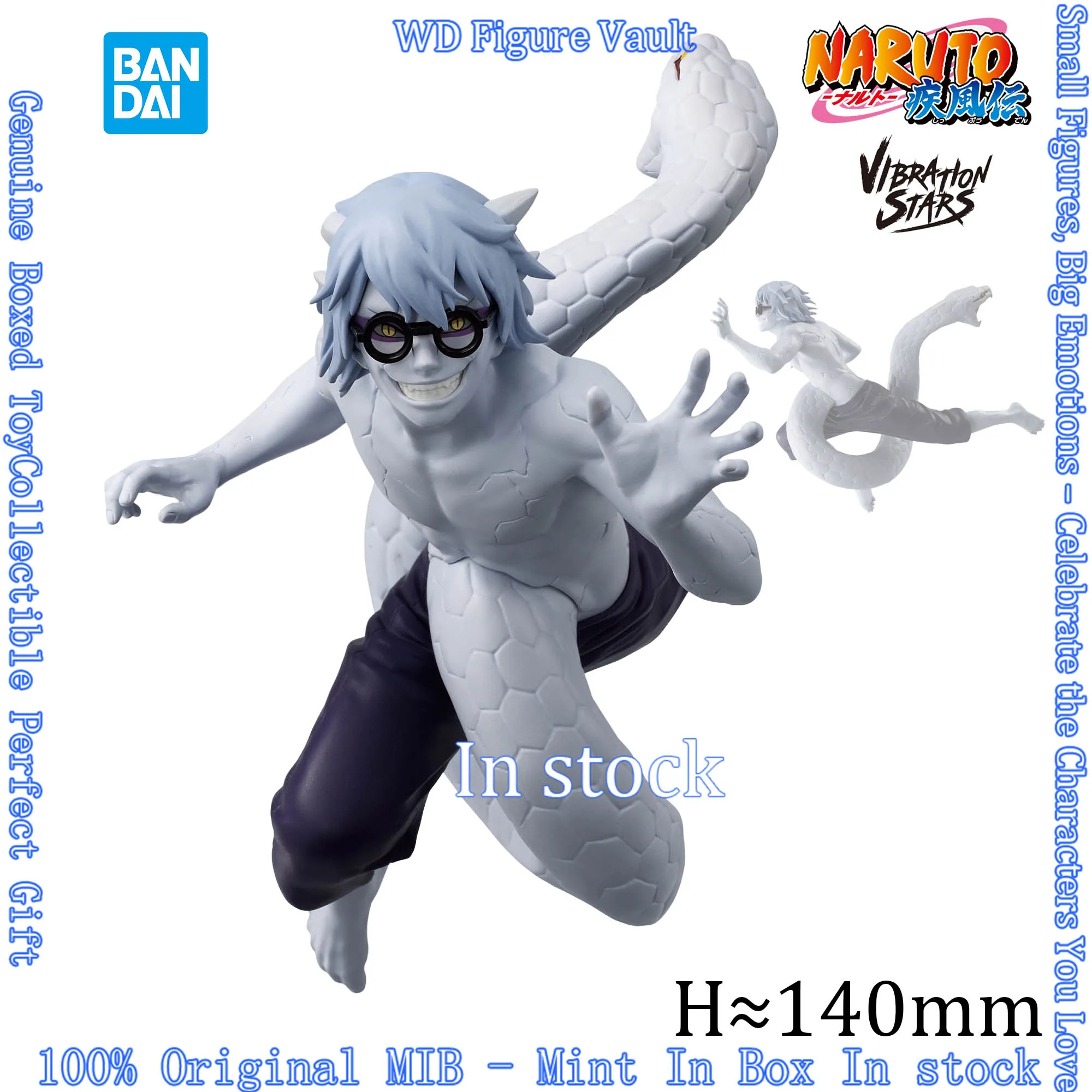 En stock, figuras de Bandai NARUTO-Naruto-Shippuden VIBRATION STARS-UCHIHA ITACHI-3 YAKUSHI KABUTO, modelo de anime, juguete en caja original, regalo