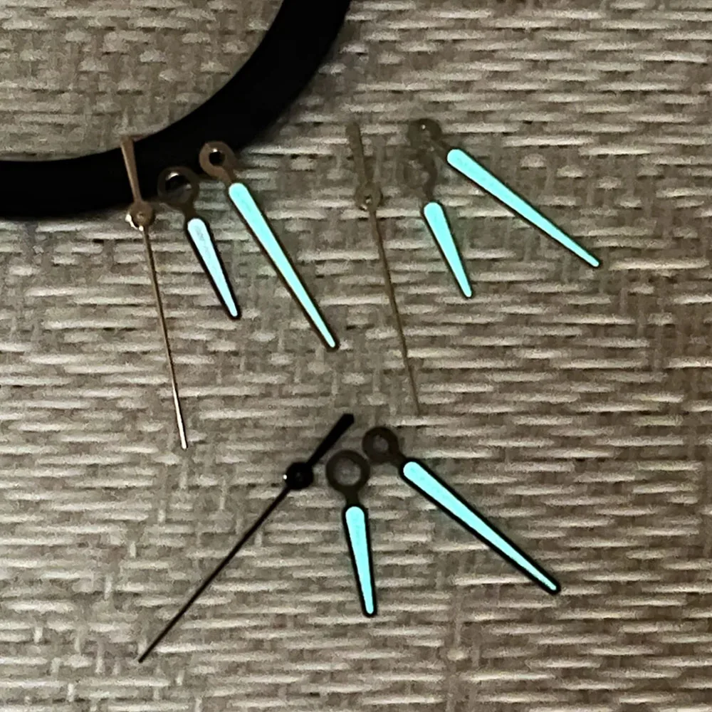 NH35 시계 바늘 8mm 12.5mm 13mm 시계 바늘 BGW9 블루 야광 시계 포인터 NH34/NH35/NH36/4R35/4R36 무브먼트용 바늘 부품