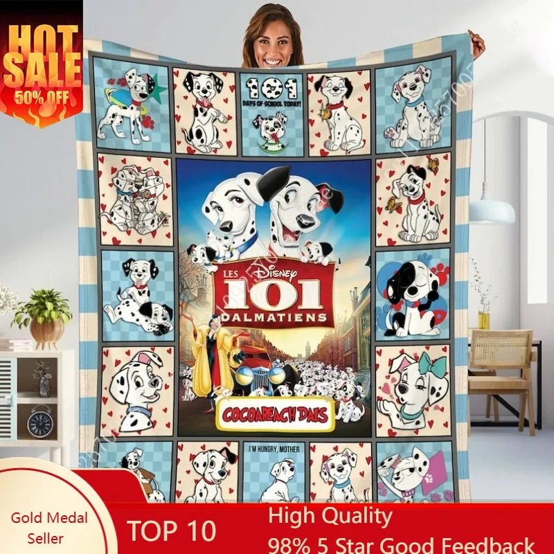 

101 Dalmatians Pongo Perdita Blanket Disney Cartoon Plush Blanket soft Child Holiday Party Boy Girl Gifts Warm Custom Quilt