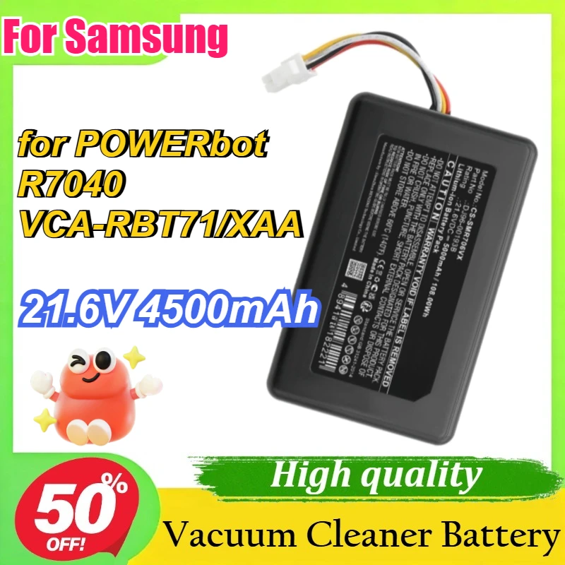 

21.6V 4500mAh for Samsung POWERbot R7040 VCA-RBT71/XAA Robot Vacuum Cleaner Battery