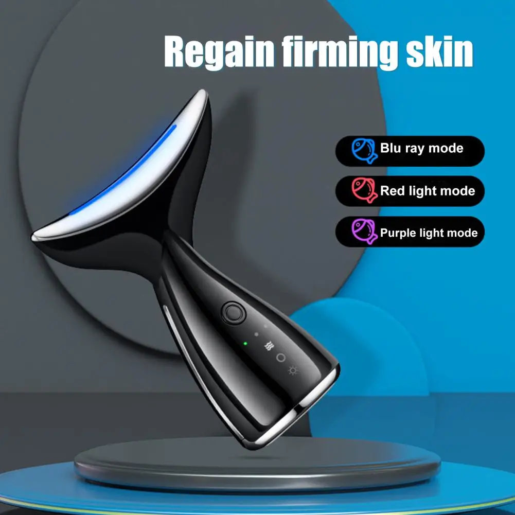 Neck Lines Instrument Micro-current Neck Beauty Device USB Charging Anti-Aging Ultrasonic Vibration Neck Wrinkle Removal Machine