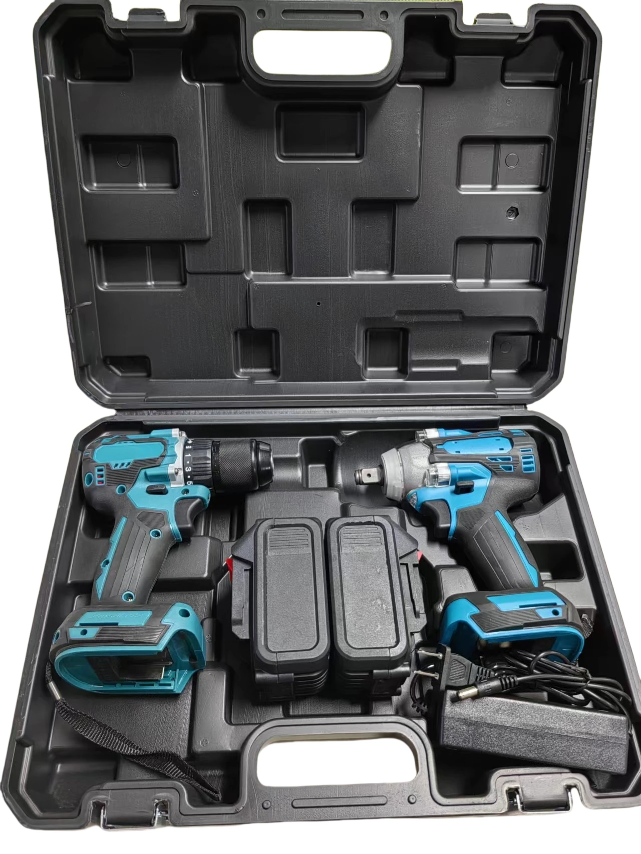 OEM настраиваемый набор из четырех предметов, полный беспроводной электроинструмент «сделай сам», включая аксессуары для дрели с литиевой батареей