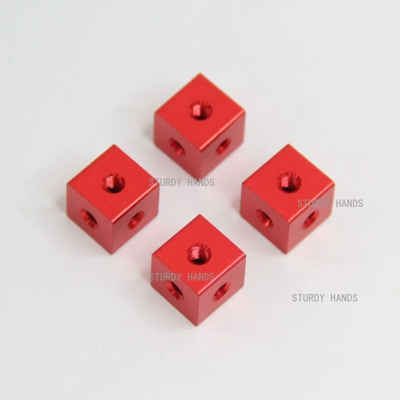 16PCS Aluminum Square Metal Fastener, M3 Threaded Cube, 10x10x10mm Fastener, Used for Frame Assembly, Hardware Accessories