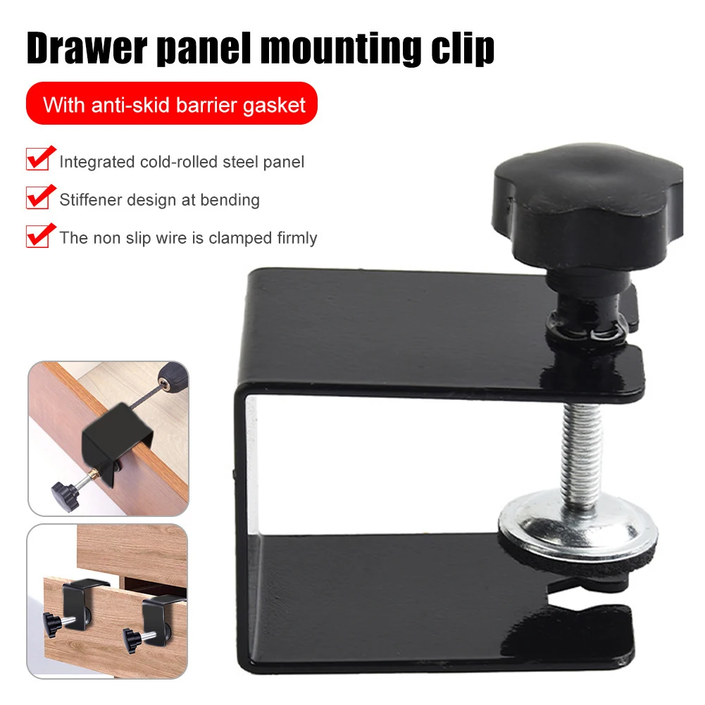 1/2pcs Drawer Front Mounting Clamp Stainless Steel G-shaped Drawer Front Installation Clamp Hardware Durable Woodworking Gadgets