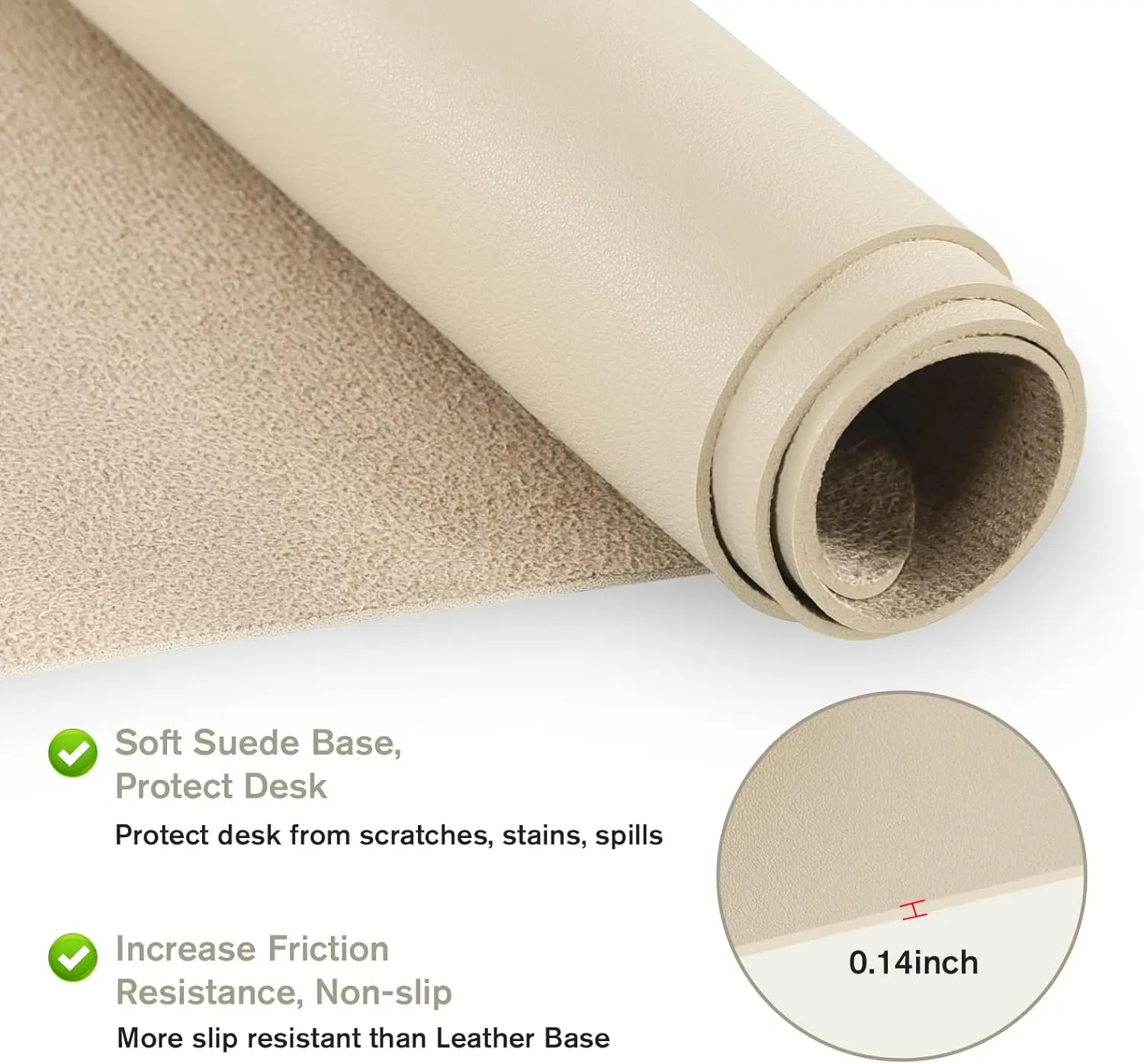 Leather Desk Pad Protector,Non-Slip Desk Pad,on-Slip PU Leather Large Mouse Pad Writing Pad for Office Work /Home/Decor