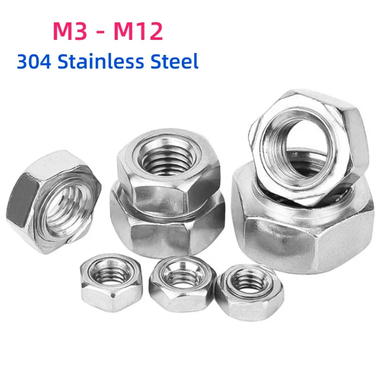 M3 M4 M5 M6 M8 M10 M12 304 Stainless Steel Hexagon Hex Stud Spot Welding Nut/No Solder Point Nut