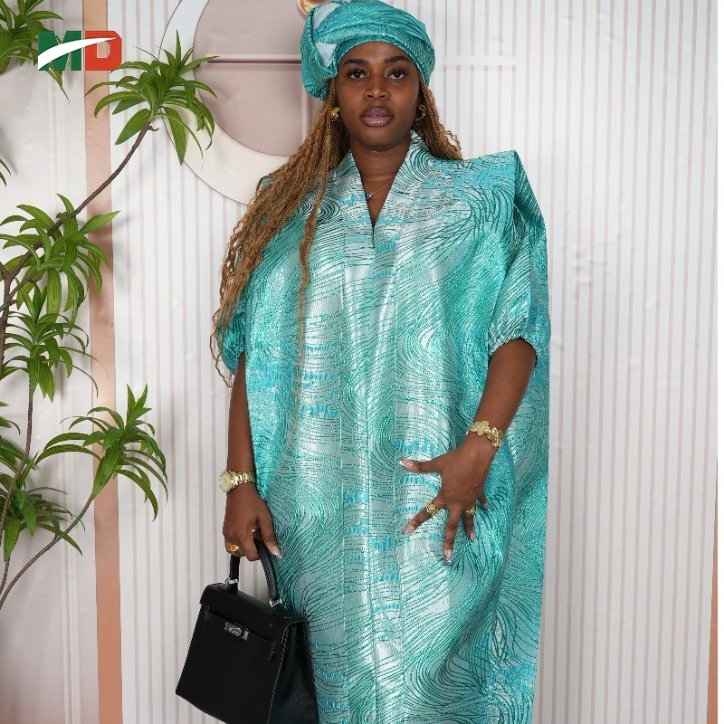 

MD 2025 New African Dress Women Fashion Elegant Clothing Plus Size For Summer Wedding Party Boubou Djellaba Dressing Muslim Robe