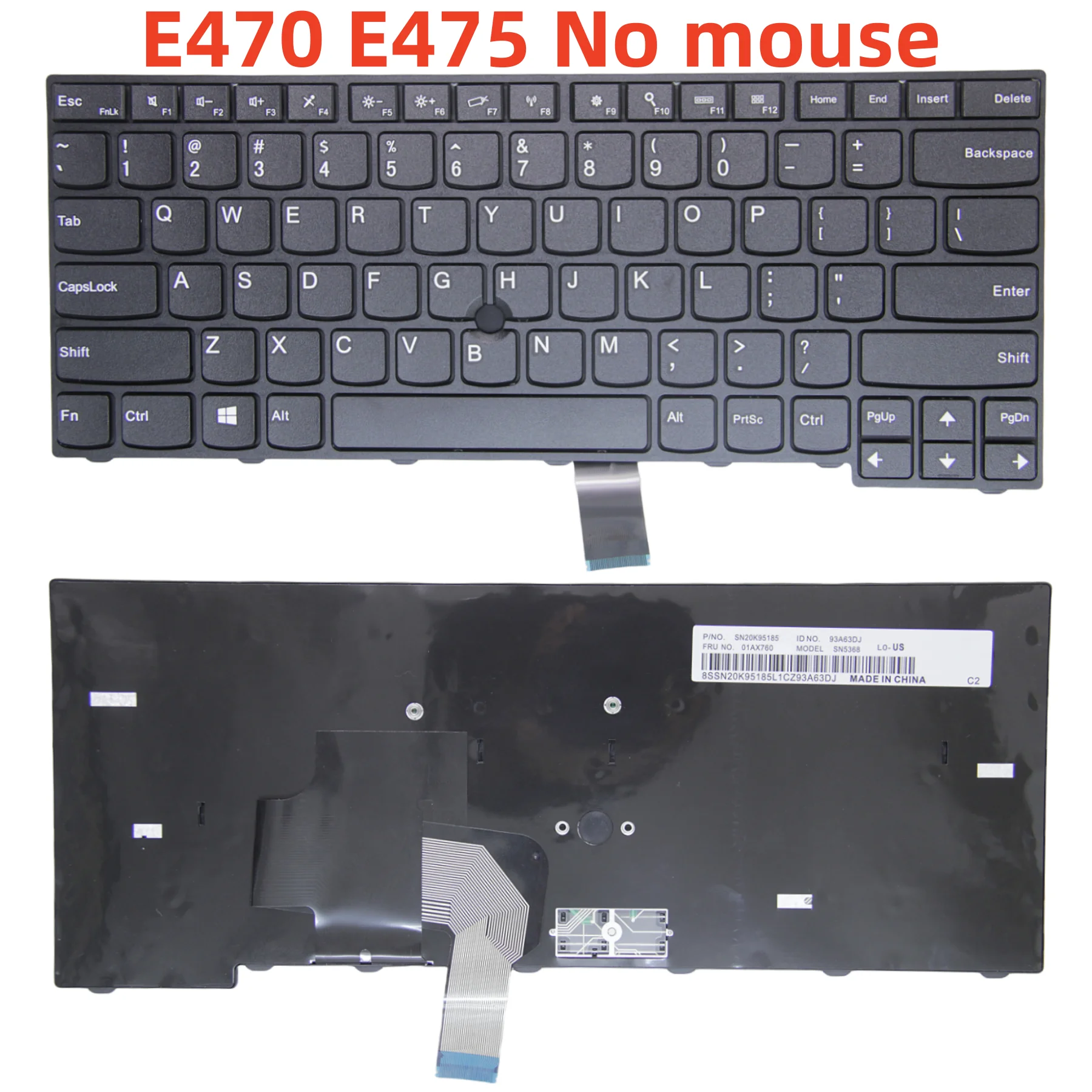 100% Mới Chính Gốc Hoa Kỳ Bàn Phím Cho Lenovo Thnikpad E450 E455 E460 E465 W450 E470 E475 Tiếng Anh Bàn Phím Laptop