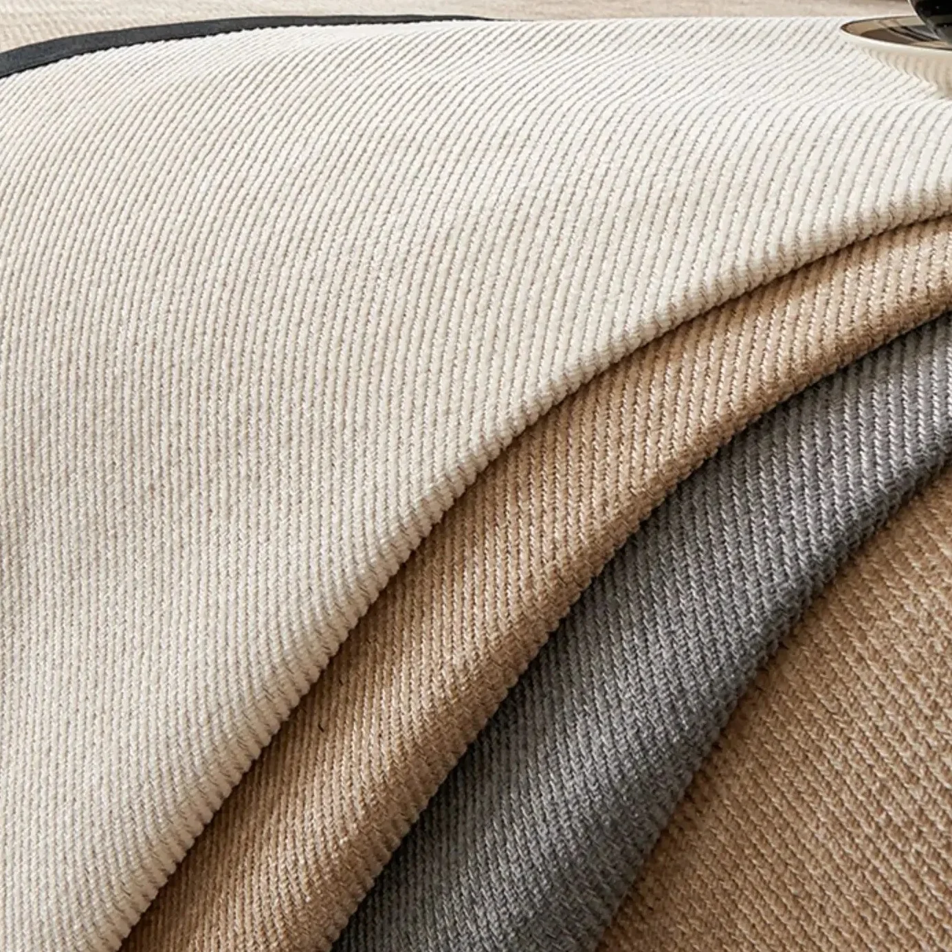 Nordic Modern Minimalist Light Luxury Thicken Chenille Twill Non-Slip Sofa Pad - All-Season Couch Cushion Cover for Living Room