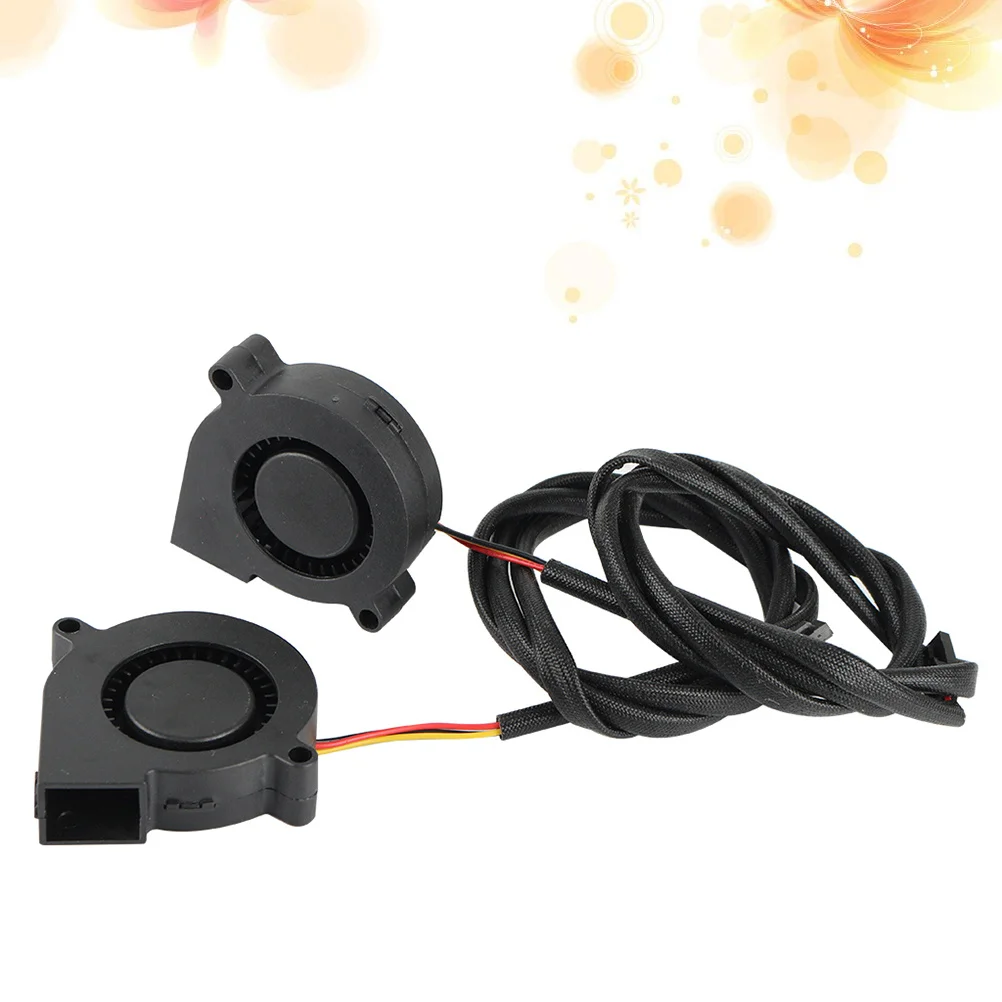 

2pcs 3D Printer Fan 5015 Hydraulic Bearing Front Fan Super Silent Cooling For I3 5V Blow Radial Cooler Radiator Low Noise