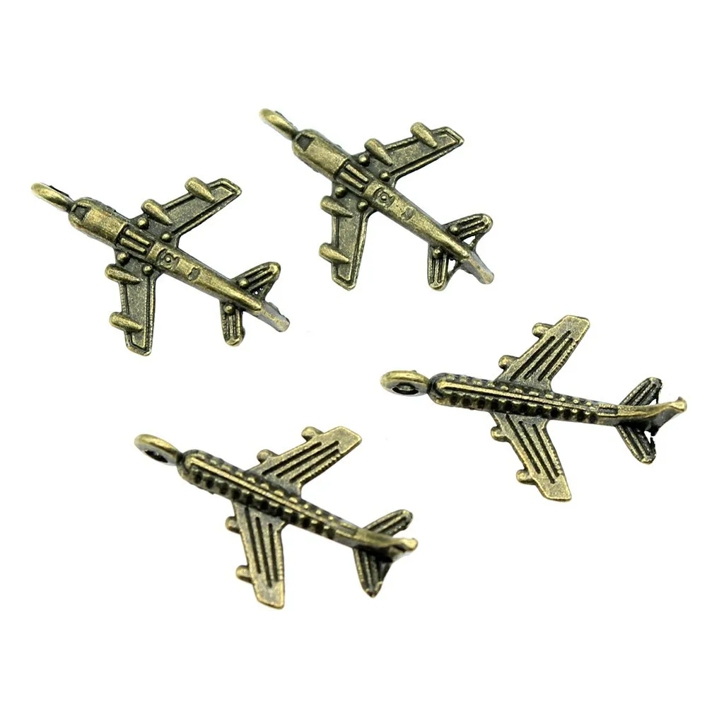 20pcs 23*15mm Metal Aircraft Note Charms For Jewelry Making Supplies DIY Earrings Bracelets Accessories Pendants