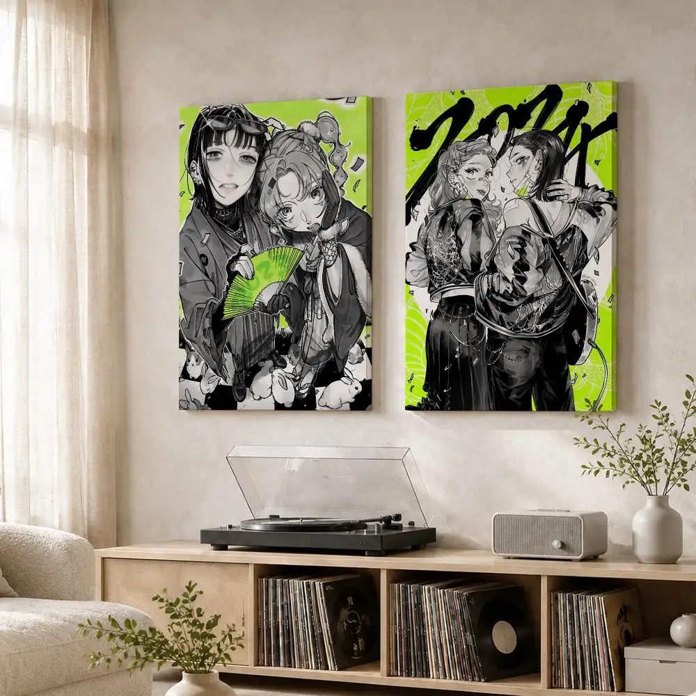 Aya O-Oosawa K-Koga M-Mitsuki Framed Wall Painting Wood Framed Wall Art Print For Bedroom Living Room Hallway Office Home Decor