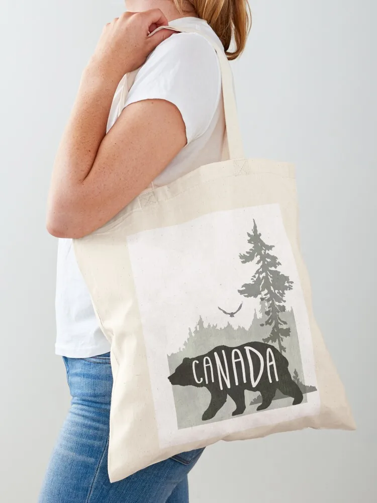 

CANADA BEAR WATERCOLOR GRAPHIC Tote Bag tote bag men handbag Shopping bags Candy bags